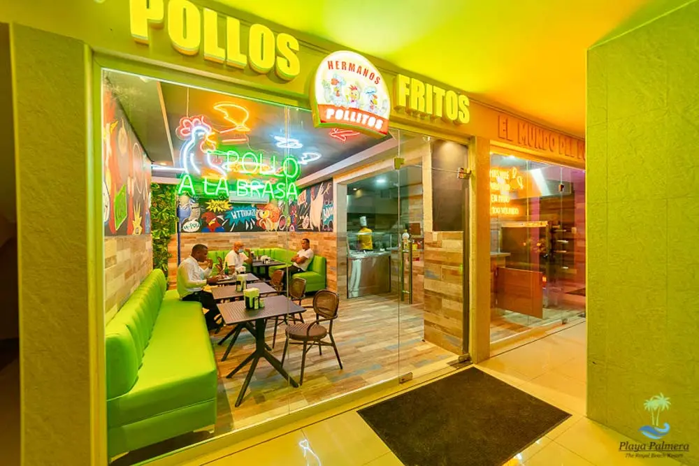 Main entrance to Pollos Fritos at Playa Palmera Beach Resort 
